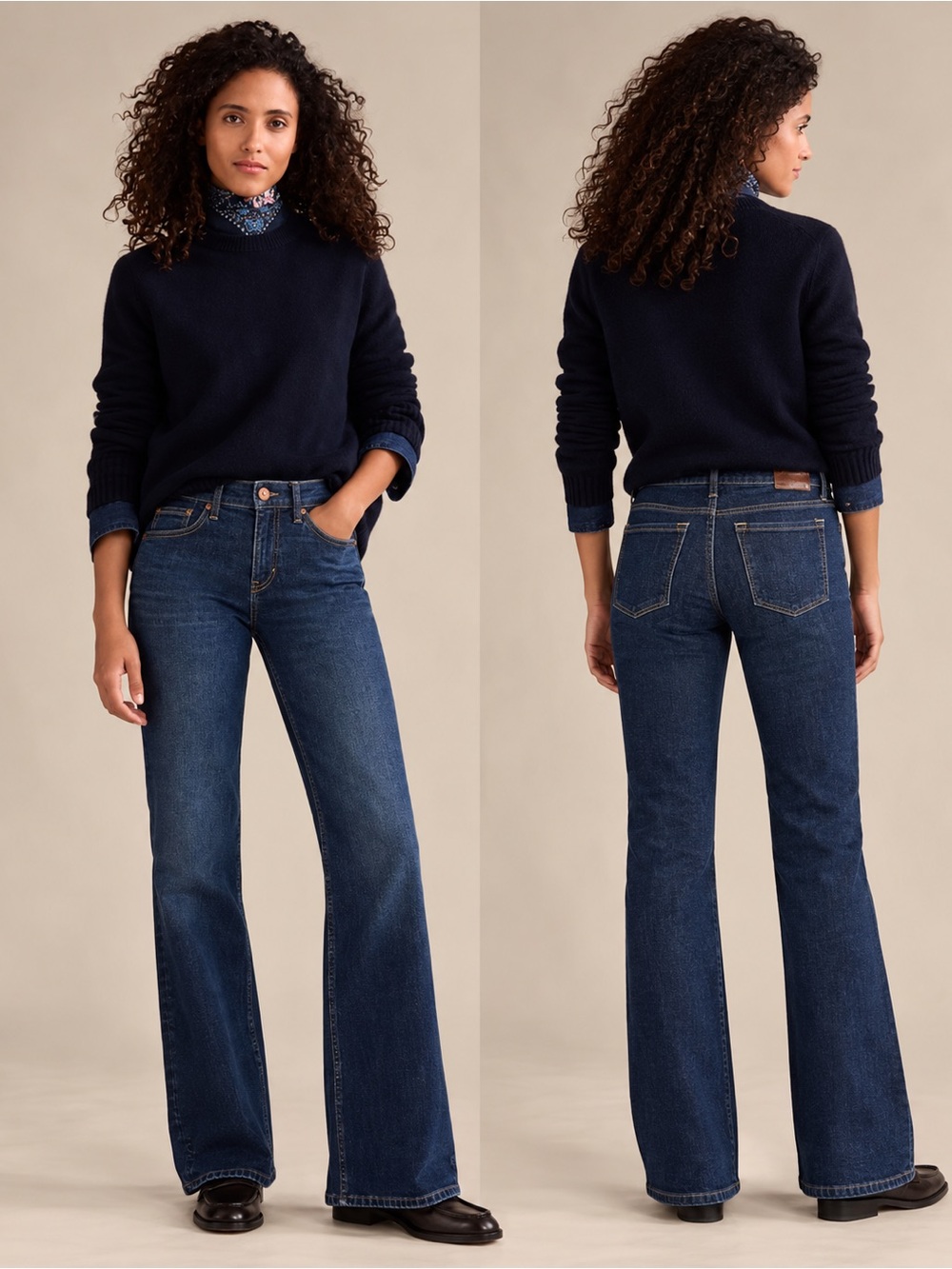 Banana Republic Women’s Jeans 26P Petite Dark Wash Bootcut Stretch Denim